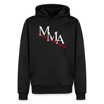 MMA - Men’s Premium Organic Hoodie - black - Front - Nico (187cm)