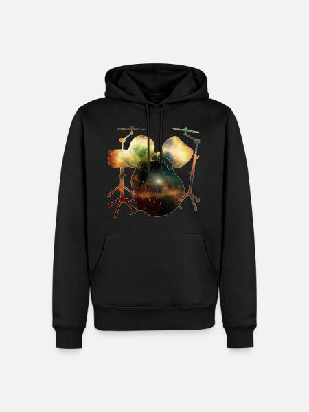 Drums - Men’s Premium Organic Hoodie - black