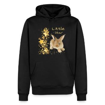 Hasen Shirt - Motiv Little Star - Männer Premium Bio Hoodie - Schwarz - Vorne - Nico (187cm)