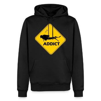 Idée cadeau de plongée en apnée - Sweat à capuche Premium bio Homme - noir - Devant - Nico (187cm)
