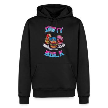 Hamburger Hotdog Donut Essen Food Fastfood Junk - Männer Premium Bio Hoodie - Schwarz - Vorne - Nico (187cm)