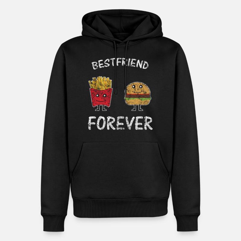 Meilleur repas des amis - Sweat à capuche Premium bio Homme - noir