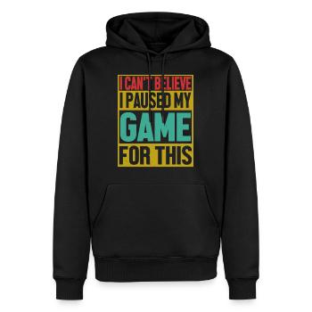 Gamer Gamer - Sweat à capuche Premium bio Homme - noir - Devant - Nico (187cm)