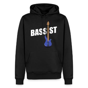 Bass Bassist Bass Player rock guitare musicale - Sweat à capuche Premium bio Homme - noir - Devant - Nico (187cm)