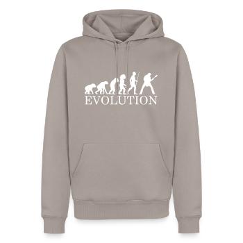 basse - Sweat à capuche Premium bio Homme - taupe - Devant - Nico (187cm)