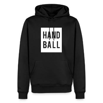 Håndbold håndbold - Herre Premium økologisk hoodie - sort - Foran - Nico (187cm)