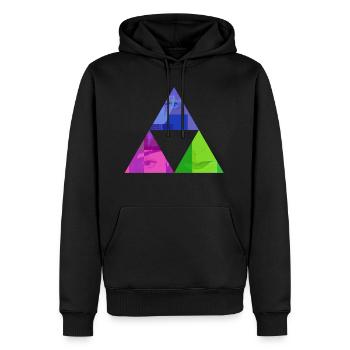 comic - Männer Premium Bio Hoodie - Schwarz - Vorne - Nico (187cm)