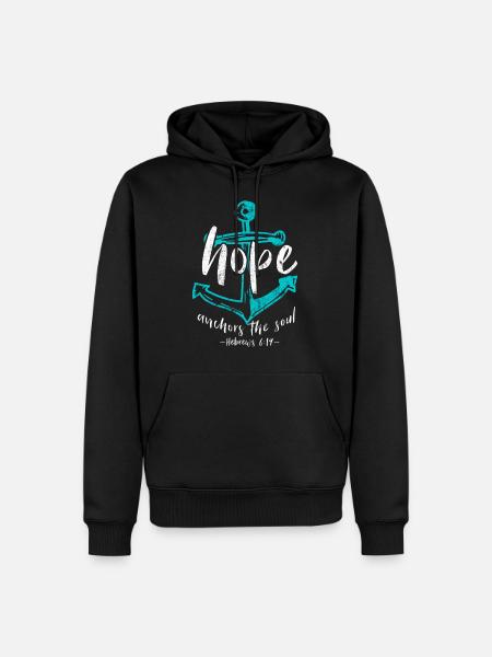 Hope Bible verse - Men’s Premium Organic Hoodie - black