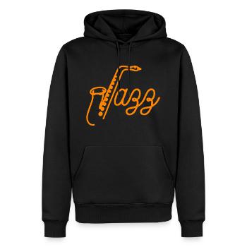 Saxophon - Männer Premium Bio Hoodie - Schwarz - Vorne - Nico (187cm)