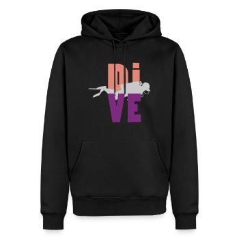 Tauchen - Männer Premium Bio Hoodie - Schwarz - Vorne - Nico (187cm)