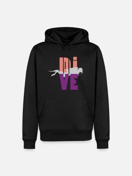 diving - Men’s Premium Organic Hoodie - black