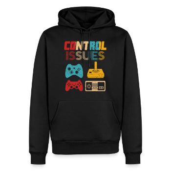 Retrogaming Gamer Gaming - Men’s Premium Organic Hoodie - black - Front - Nico (187cm)