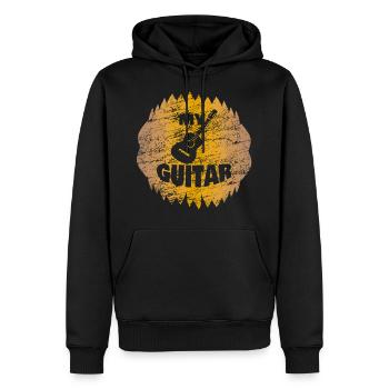 Guitare Musique Musique Instrument de musique - Sweat à capuche Premium bio Homme - noir - Devant - Nico (187cm)