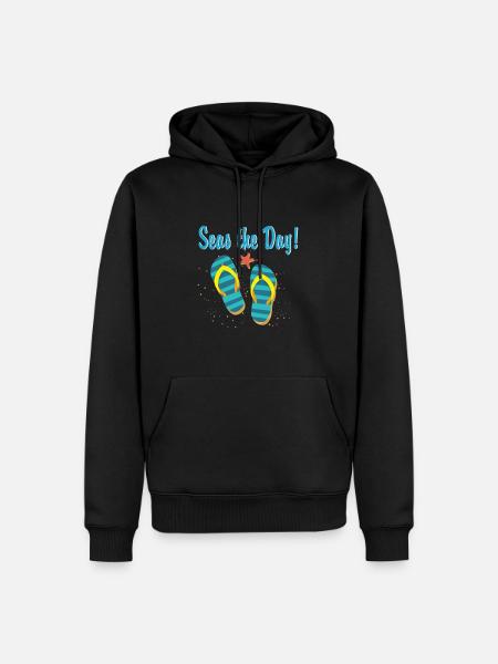 Beach - Men’s Premium Organic Hoodie - black