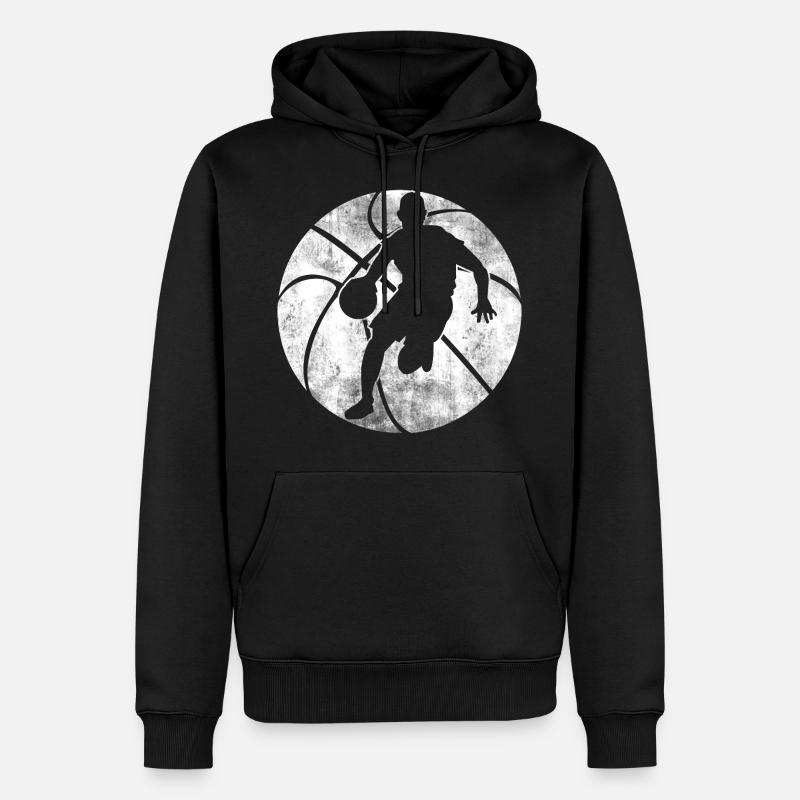Basketball - Männer Premium Bio Hoodie - Schwarz