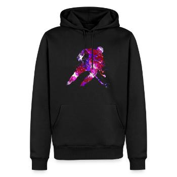 eishockey spieler - Männer Premium Bio Hoodie - Schwarz - Vorne - Nico (187cm)
