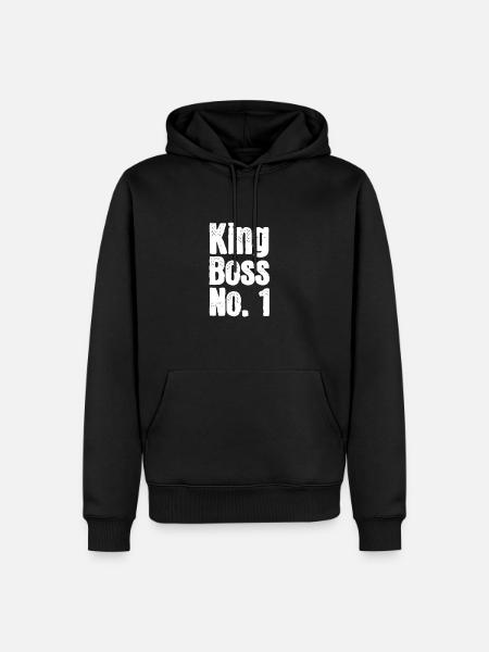 KingKong Boss Nummer1 - Männer Premium Bio Hoodie - Schwarz