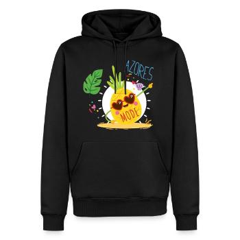 Azores Mode Azoren Modus Portugal Ananas Sommer - Männer Premium Bio Hoodie - Schwarz - Vorne - Nico (187cm)