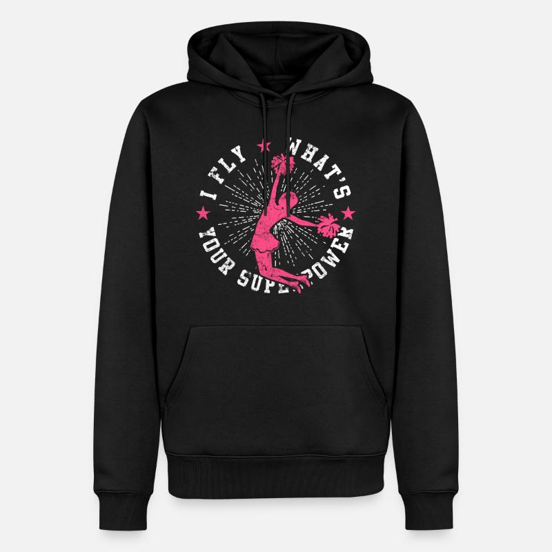 cheerleader spruch - Männer Premium Bio Hoodie - Schwarz