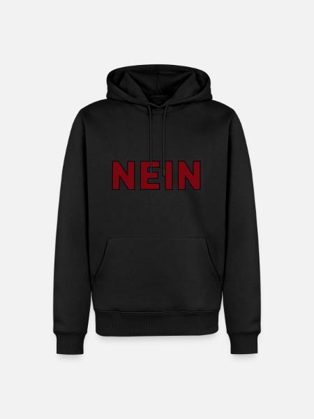 NEIN - Männer Premium Bio Hoodie - Schwarz
