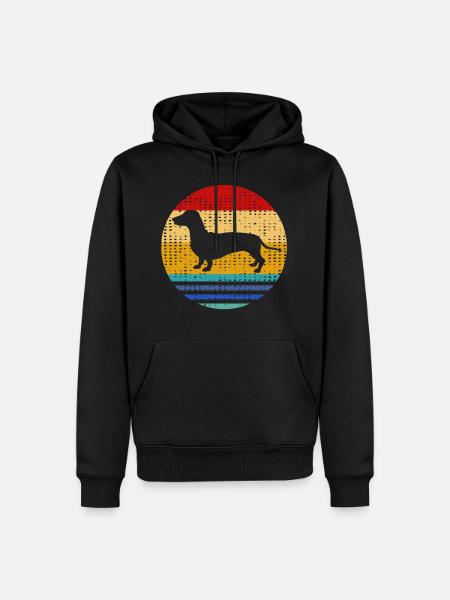 Dachshund Dachs Dackel - Männer Premium Bio Hoodie - Schwarz