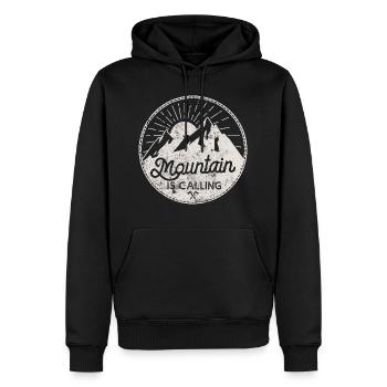 montagnes montagnes en plein air - Sweat à capuche Premium bio Homme - noir - Devant - Nico (187cm)