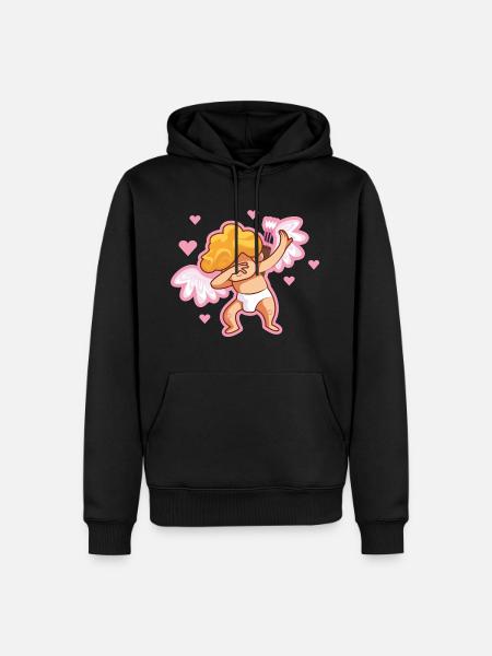Amor dabbing valentin - Sweat à capuche Premium bio Homme - noir
