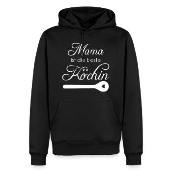 Mama - Männer Premium Bio Hoodie - Schwarz - Vorne - Nico (187cm)