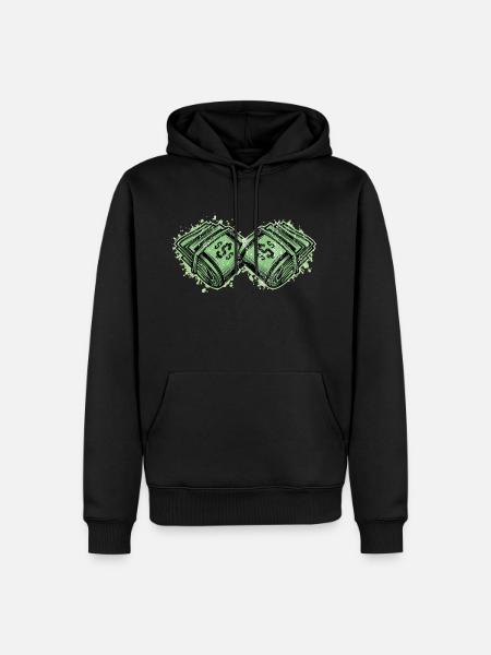 Lot d'argent - Sweat à capuche Premium bio Homme - noir