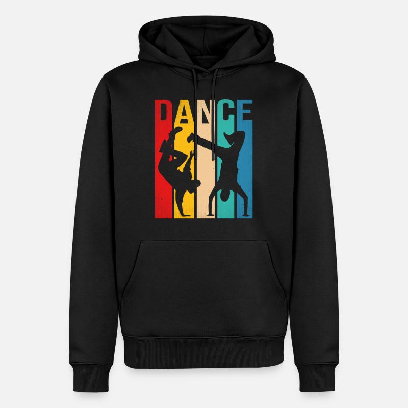 Danseuse Rétro Danse Breakdance Bboy Breakdancer - Sweat à capuche Premium bio Homme - noir