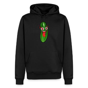 Cornichons amoureux de cornichons cornichons drôle cadeau - Sweat à capuche Premium bio Homme - noir - Devant - Nico (187cm)