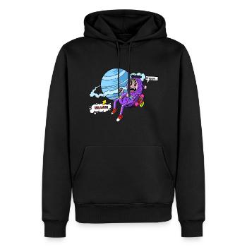 Prepare Uranus - Männer Premium Bio Hoodie - Schwarz - Vorne - Nico (187cm)