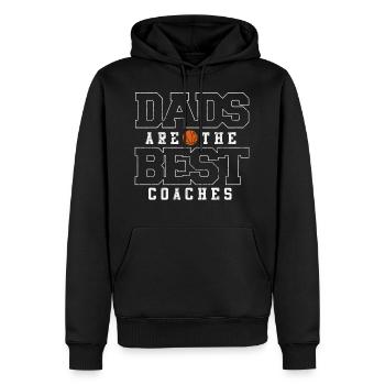 Basketball Trainer Papa - Männer Premium Bio Hoodie - Schwarz - Vorne - Nico (187cm)