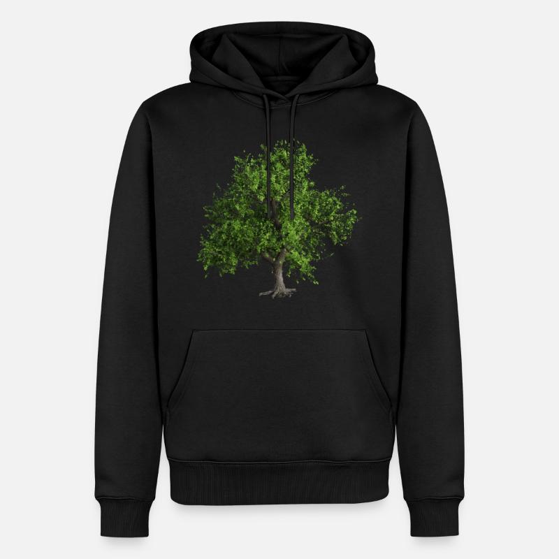 Bäume - Männer Premium Bio Hoodie - Schwarz