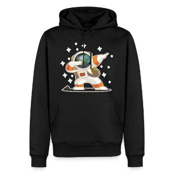 astronaut niedlich - Männer Premium Bio Hoodie - Schwarz - Vorne - Nico (187cm)