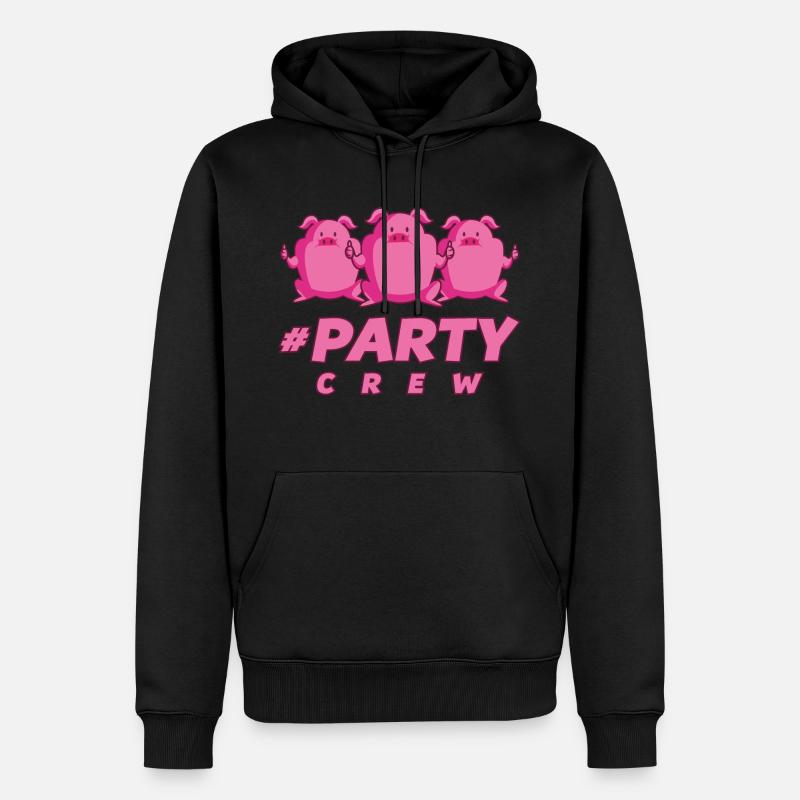 Fête de cochon - Sweat à capuche Premium bio Homme - noir