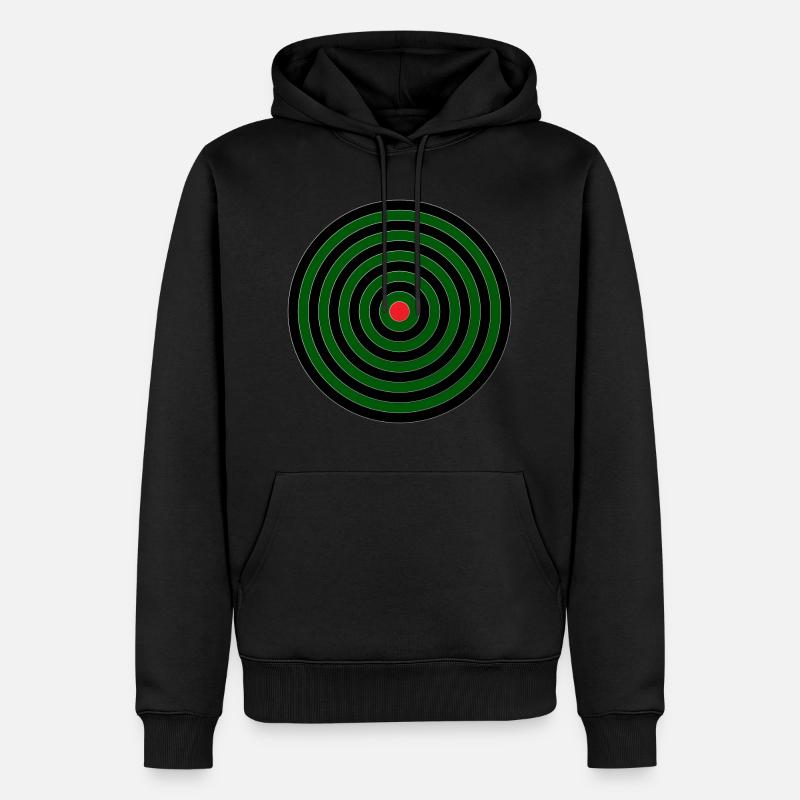 einfache Zielscheibe - Männer Premium Bio Hoodie - Schwarz