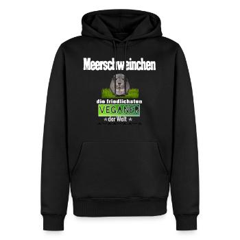 cobayes - Sweat à capuche Premium bio Homme - noir - Devant - Nico (187cm)