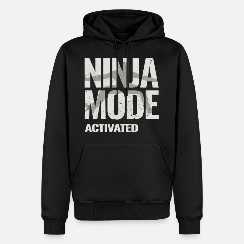Ninja Warrior - Ninja-Modus aktiviert - Männer Premium Bio Hoodie - Schwarz