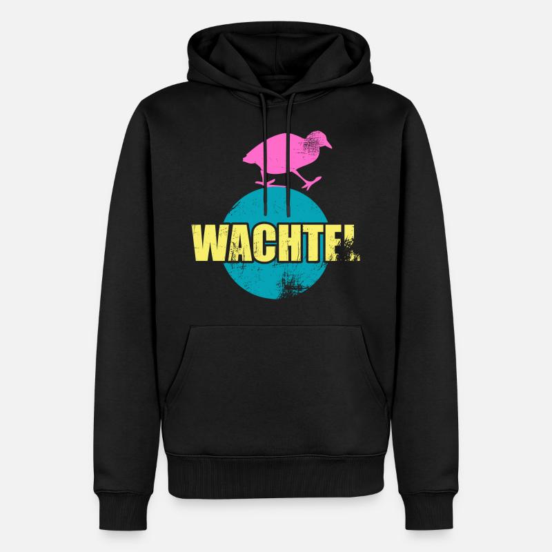 Cailles d’oeufs Roseaux - Sweat à capuche Premium bio Homme - noir