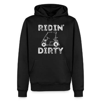 Caddie de golf drôle - Sweat à capuche Premium bio Homme - noir - Devant - Nico (187cm)
