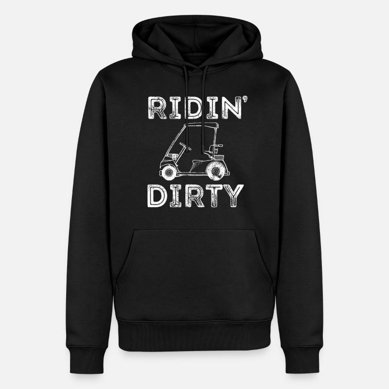 Golf caddy lustig - Männer Premium Bio Hoodie - Schwarz