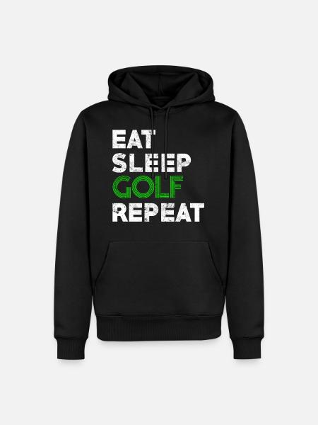 Golf spruch golfen - Männer Premium Bio Hoodie - Schwarz