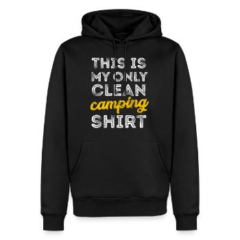 Tente de camping camping drôle - Sweat à capuche Premium bio Homme - noir - Devant - Nico (187cm)