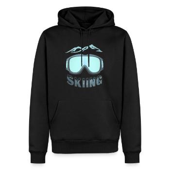 Ski Skibrille Brille Skifahrer Schnee - Männer Premium Bio Hoodie - Schwarz - Vorne - Nico (187cm)