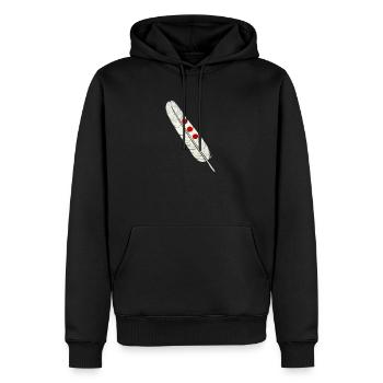 Cadeau chemise plume indien - Sweat à capuche Premium bio Homme - noir - Devant - Nico (187cm)