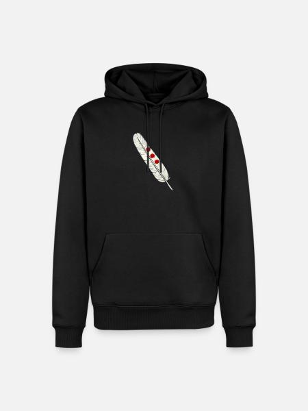 Feather shirt gift indian - Men’s Premium Organic Hoodie - black