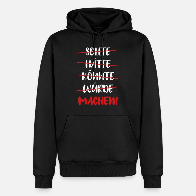Fais-le! - Sweat à capuche Premium bio Homme - noir