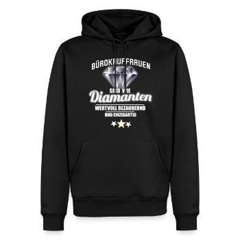 Les employés de bureau sont comme des diamants - Sweat à capuche Premium bio Homme - noir - Devant - Nico (187cm)