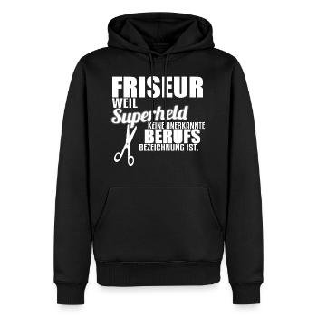 Friseur Friseurin - Männer Premium Bio Hoodie - Schwarz - Vorne - Nico (187cm)